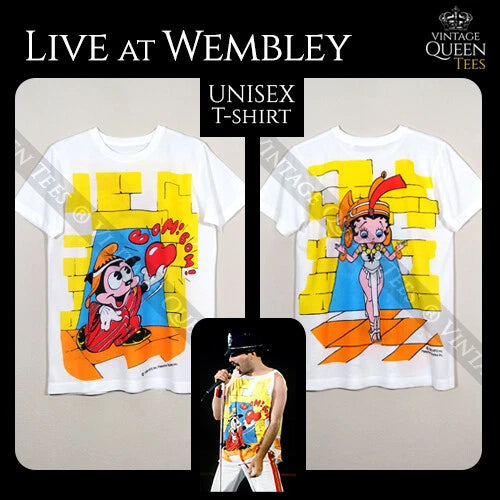 Freddie Mercury T-shirt Tanktop Wembley 86 Betty Bom Bom
