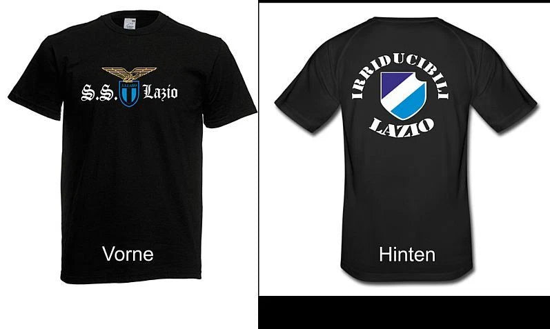 Mens Lazio T-Shirt (Front & Back) up to 5XL (Football / Rome)