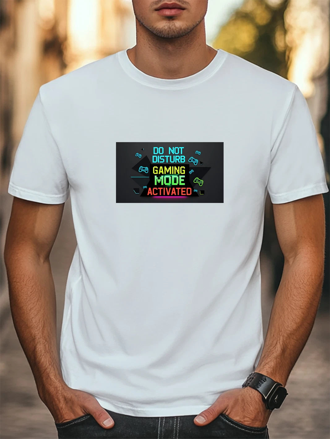 Do Not Disturb Gaming Mode Activated Graphic Unisex T-Shirt Women Men Trendy Tee