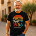 Vintage 1966 Limited Edition Birthday Gift Retro Sunset Palm Trees T-Shirt