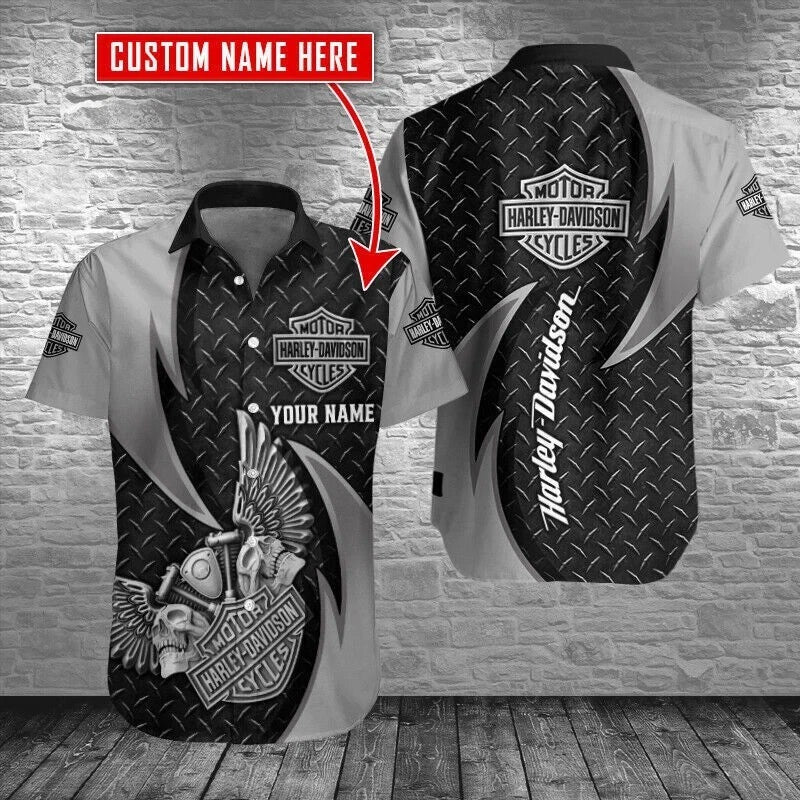 Custom Harly David$on 3D Printed Hawaiian Shirt, Casual Shirt Unisex S-5XL