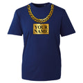 Personalised Rap Style Gold Chain T-Shirt Custom Name Unisex Top