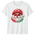 Trendy Candy Cane Santa Face T-Shirt Santa Claus Christmas Gift For Him And Her