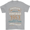 Premium Vintage 73rd Birthday 1953 Mens T-Shirt 100% Cotton