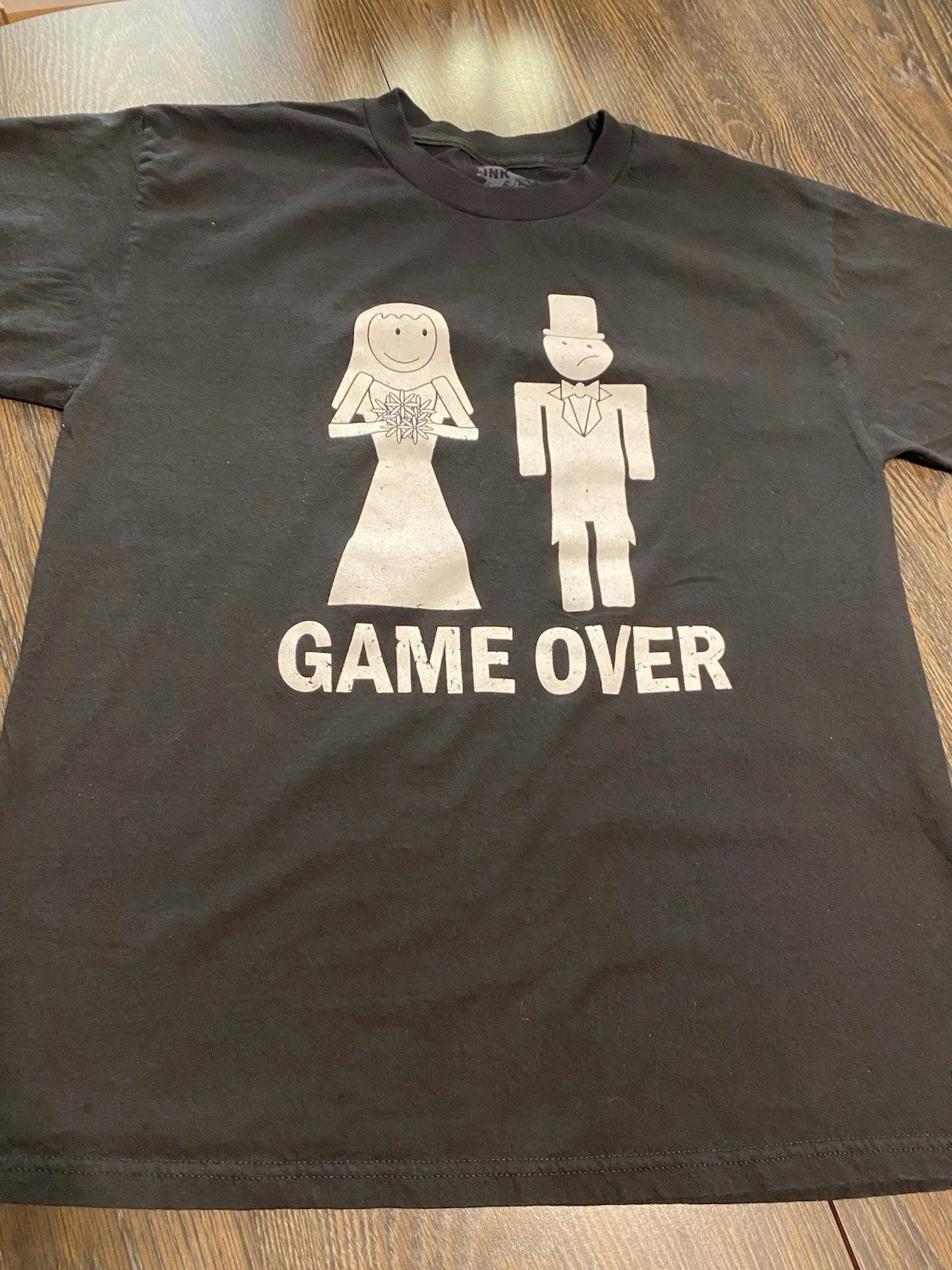 Ink Inc T-Shirt Men’s Large Short Sleeve Black Graphic Design Game Over