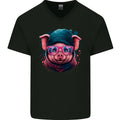 A Cool Pig Mens V-Neck Cotton T-Shirt