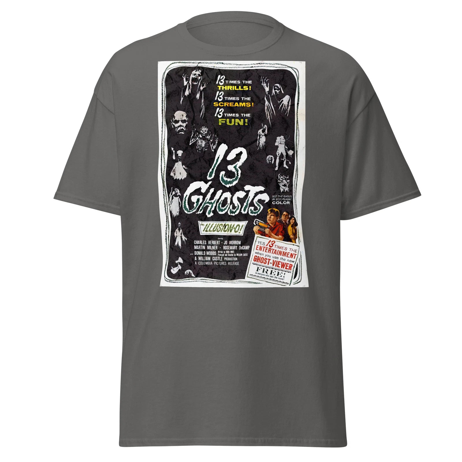 Classic Horror Movie Men's T-Shirt, 13 Ghost film poster shirt, Halloween