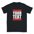 Your Text Custom T-Shirt Run DMC HIP HOP Design Inspired Birthday Christmas Gift