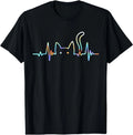 Heartbeat Cat Lover Animal Silhouette Cute Cat T-Shirt