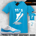 Shirt Matching AJ 11 Low University Blue 2026 To Match Sneaker Shoe Dripping 11s