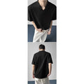 For Business Casual Men V-neck T-shirt 70% Polyester 30% Spandex V-neck Design