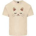 Cute Cat Face Mens Light Cotton T-Shirt