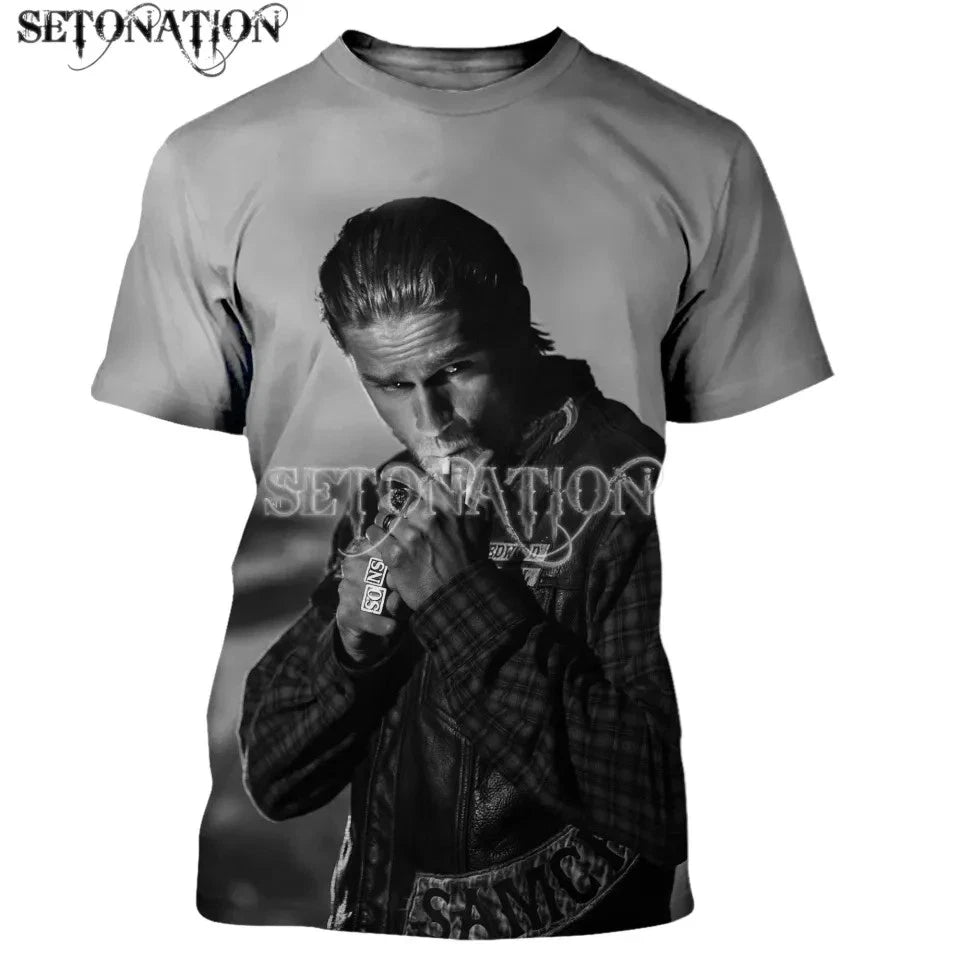 New Trendy Sons of Anarchy 3D Printed T Shirts All size HS520