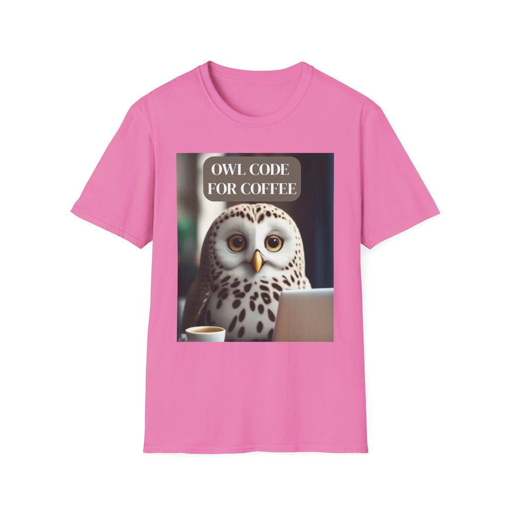Coffee Lover's Owl T-Shirt, Cute Animal Tee, Gift for Owl Lovers, Coffee-Themed