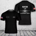 Custom Name US Air Force F-22 Raptor Stealth Air Superiority Fighter T-Shirt