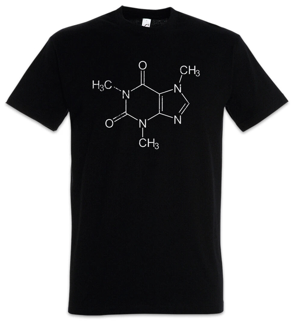 Caffeine Molecule T-Shirt Fun Geek Nerd Coffee Chemist Chemistry Teacher Formula