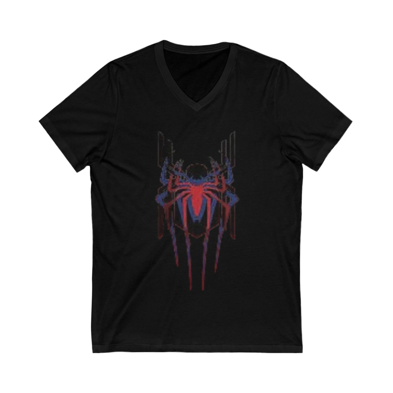 Spider Graphic V-Neck Tee, Unisex Stylish Shirt, Casual Wear, Perfect Gift for