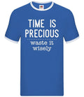 Time Is Precious, Waste It Wisely - Men Contrast - Funny Gift Slogan Lazy