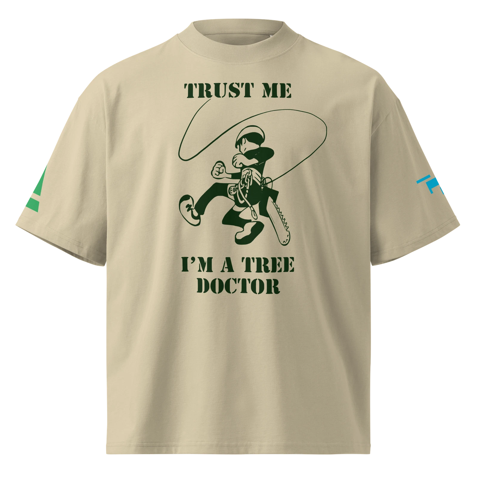 "Trust Me" Unisex organic oversized high neck t-shirt