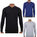 Mens Long Sleeve T-Shirt Thermal Vest Top Winter Warm Work Underwear Baselayer