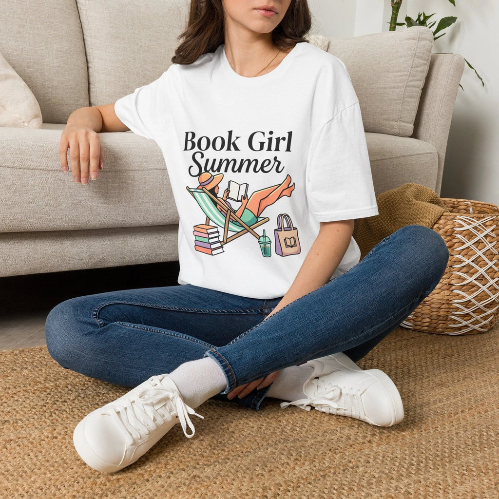 Book Girl Summer T-Shirt | BookTok | Bookish Beach Reading Shirt, Women's