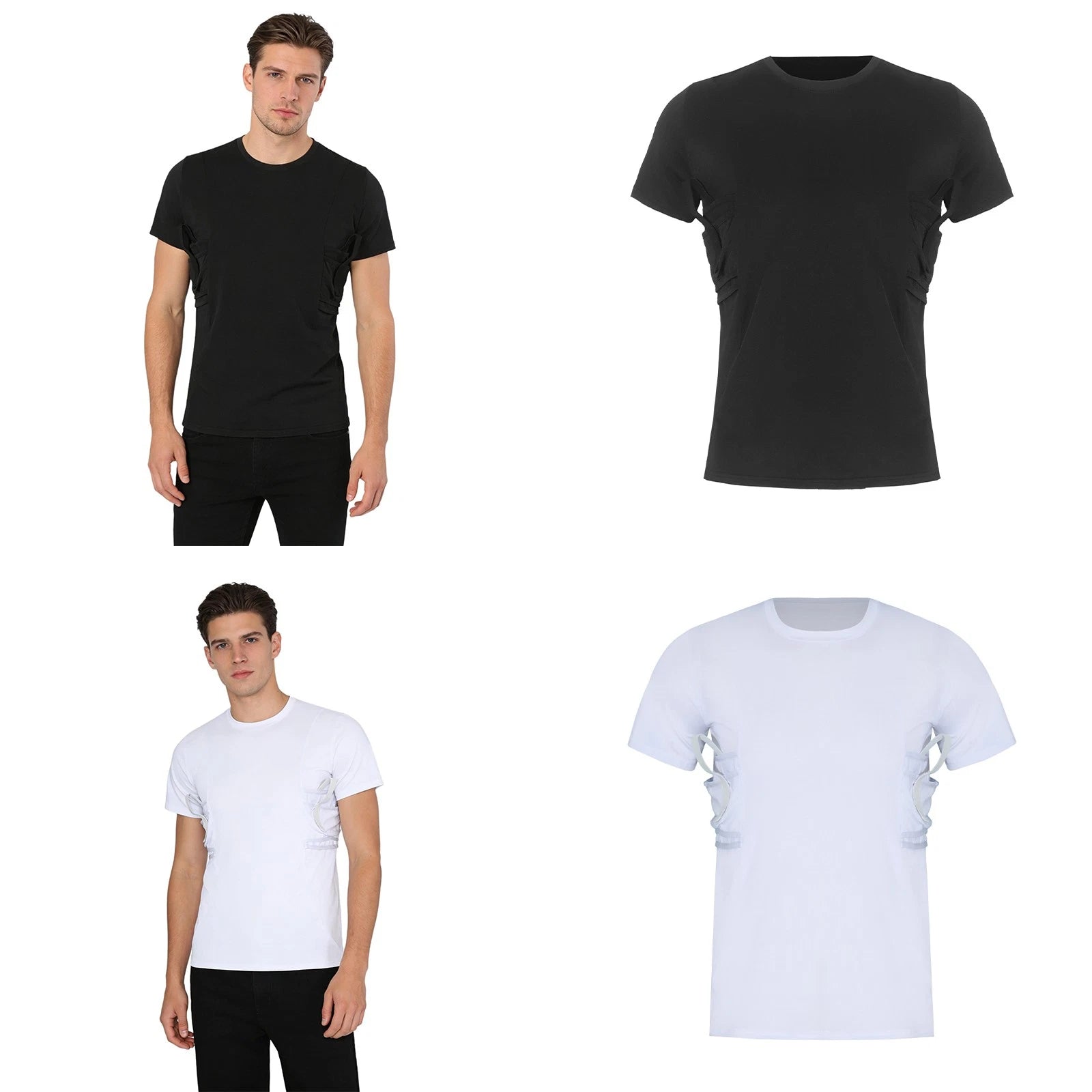 Men T-shirt Military Shirt Active Tops Hiking Carry Running Conceal Sports
