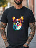 Dog with Sunglasses Graphic Unisex T-Shirt Women Men Trendy Tee Casual T-shirt