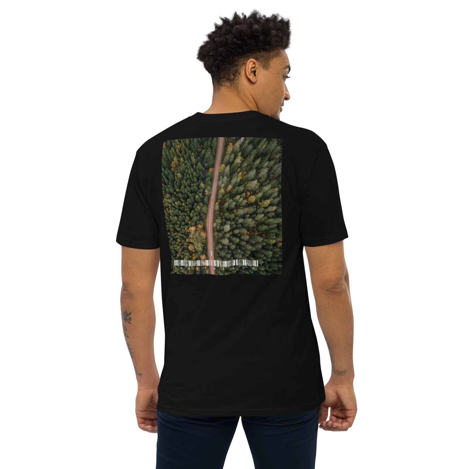 Deestation men's premium tee shirt heavyweight season summer winter fall spring