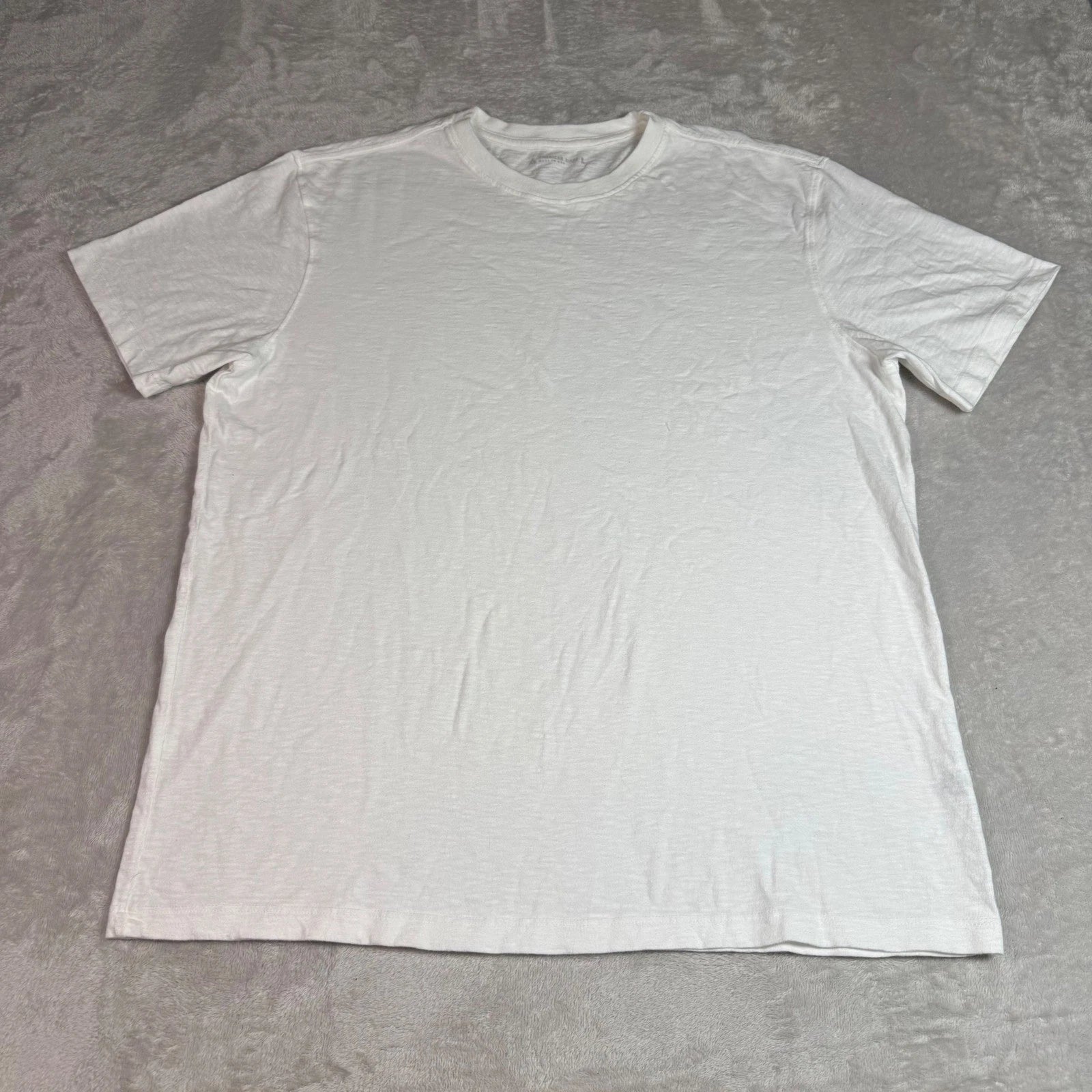 NWOT American Giant Mens Premium Slub Crew Neck T-Shirt L White Made in USA