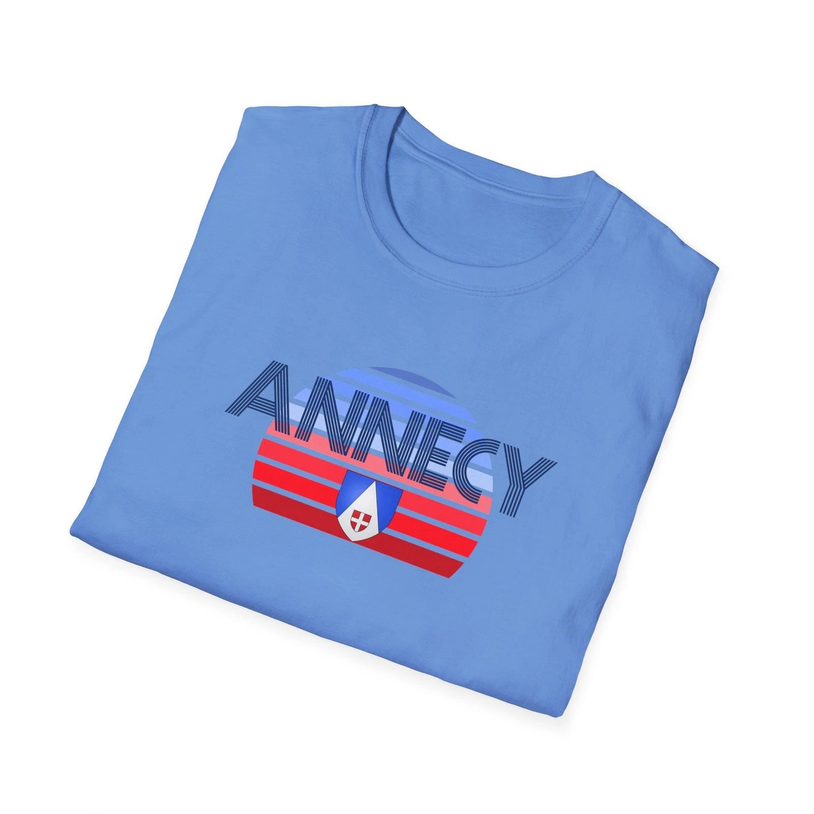 Annecy Retro Stripes T-Shirt | French Alps Lakeside Design
