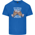 May Contain Whiskey Funny Whisky Mens Cotton T-Shirt Tee Top