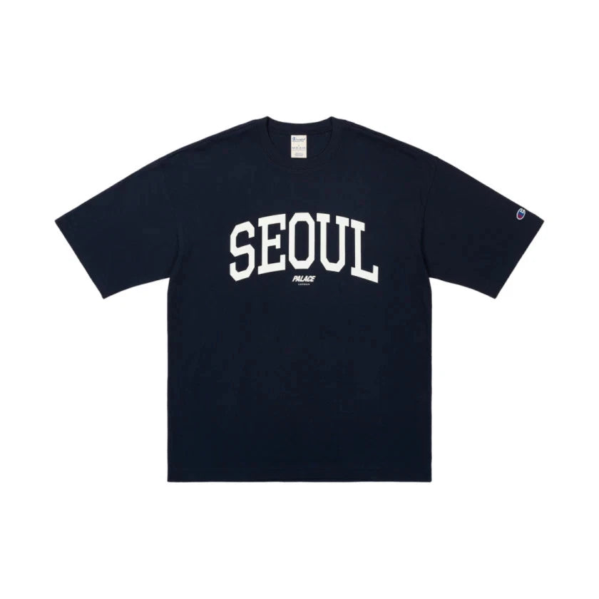 Palace Champion Seoul T-Shirt Black White Limited Korea Authentic Pick Size N