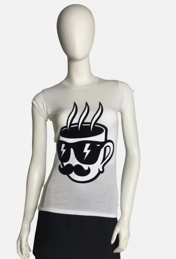 DISTURBING LONDON Logo Official T Shirt Black White Grey Felt Like Print