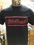 EDELBROCK BLACK T SHIRT RED SCREEN PRINT HOT ROD  ROCKABILLY 50'S FREEPOST UK