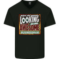 Youre Looking at an Awesome Businessman Mens V-Neck Cotton T-Shirt
