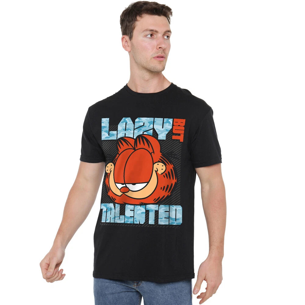 Garfield Lazy But Talented T-Shirt S-5XL, Black