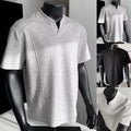 V Neck Men's T Shirt Short Sleeve Casual Oversized Top for Four Season Wear