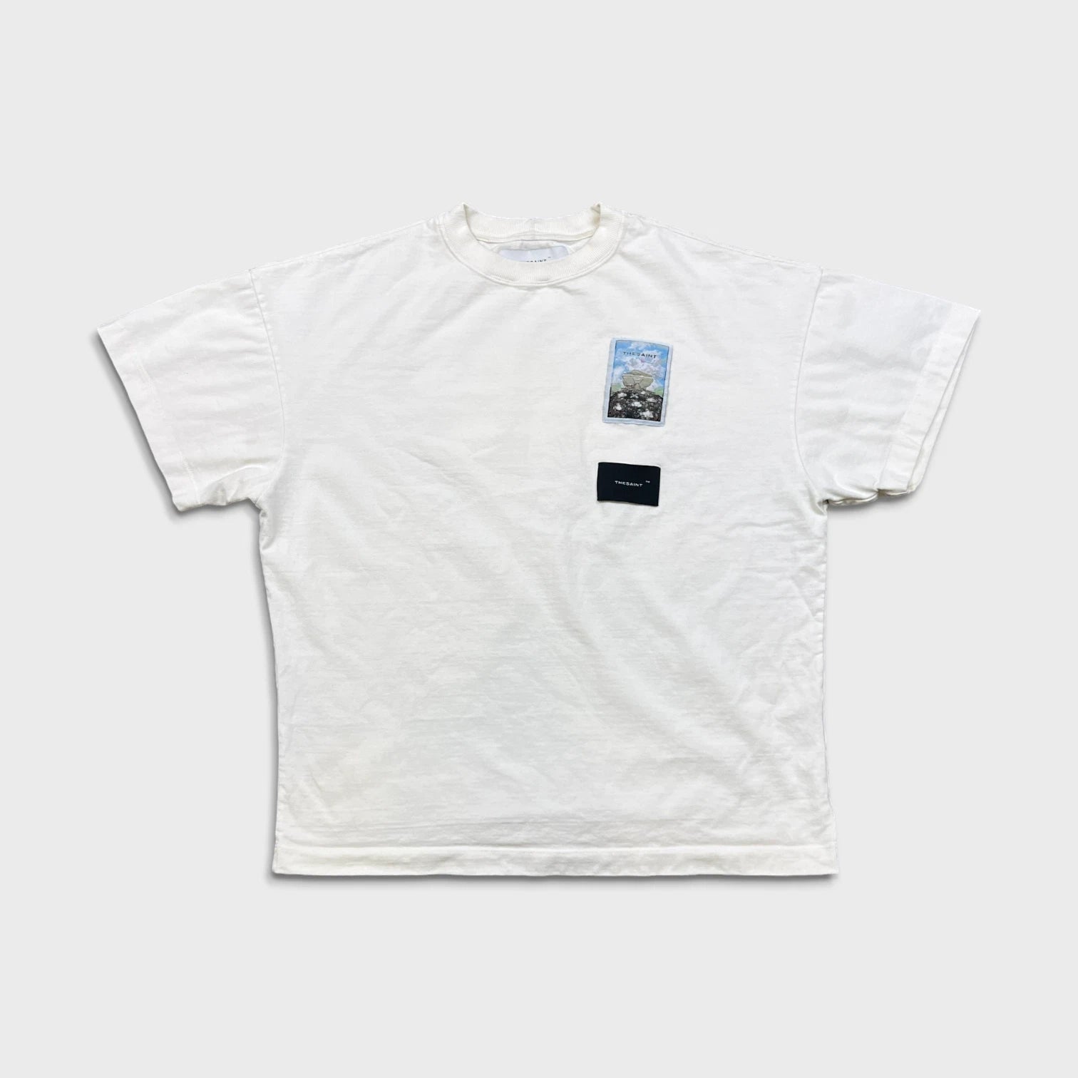 The Saint Mafia T Shirt Mens Small White Double Sided Graphic Heavyweight Tee