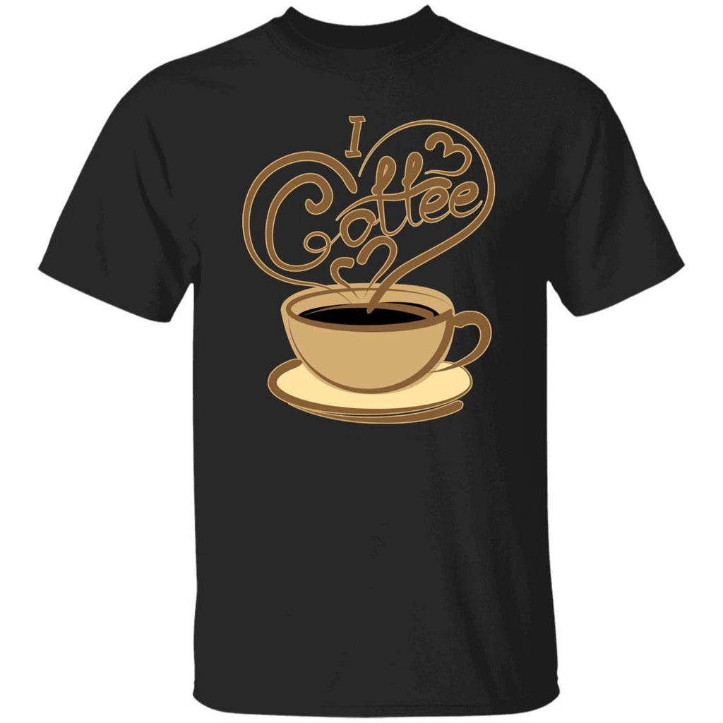 I love coffee Unisex shirt gift cafe barista coffee lover tee black dark heather