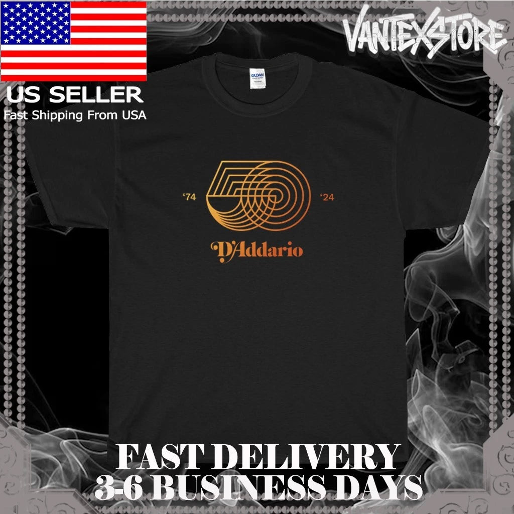 NEW SHIRT D'ADDARIO GUITAR CLASSIC LOGO MEN'S T-SHIRT FUNNY AMERICAN SIZE S-5XL
