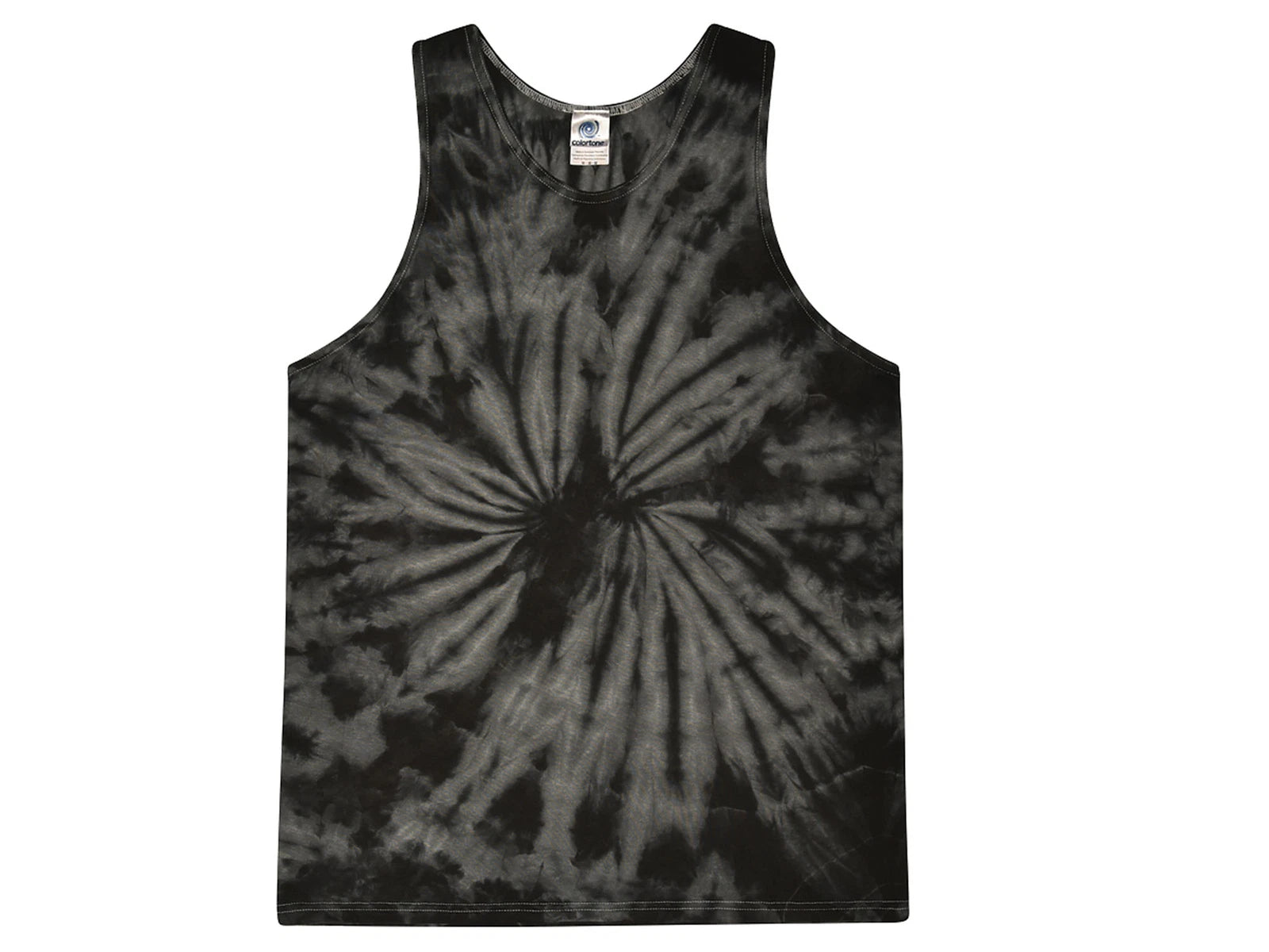 Colortone Black Tie Dye Tank Top Sleeveless T-Shirt Adult Unisex S-3XL Cotton