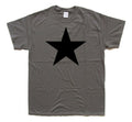 BLACK STAR screen printed T shirt