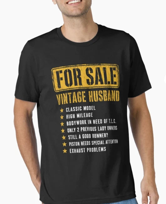 For Sale Vintage Husband | Funny Retro Marriage Humor T-Shirt