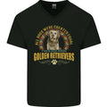 A Retriever Dog Mens V-Neck Cotton T-Shirt