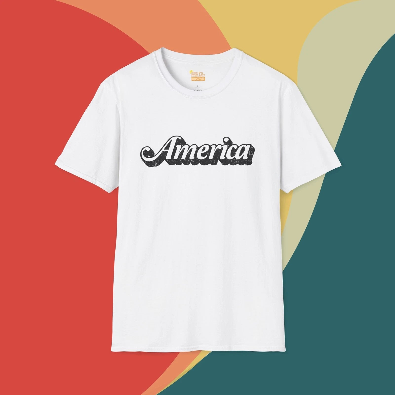 Retro America Script Tee