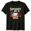 Spooky Bruh Ghost Sunglasses Halloween Ghosts Mens Womens Graphic Tee