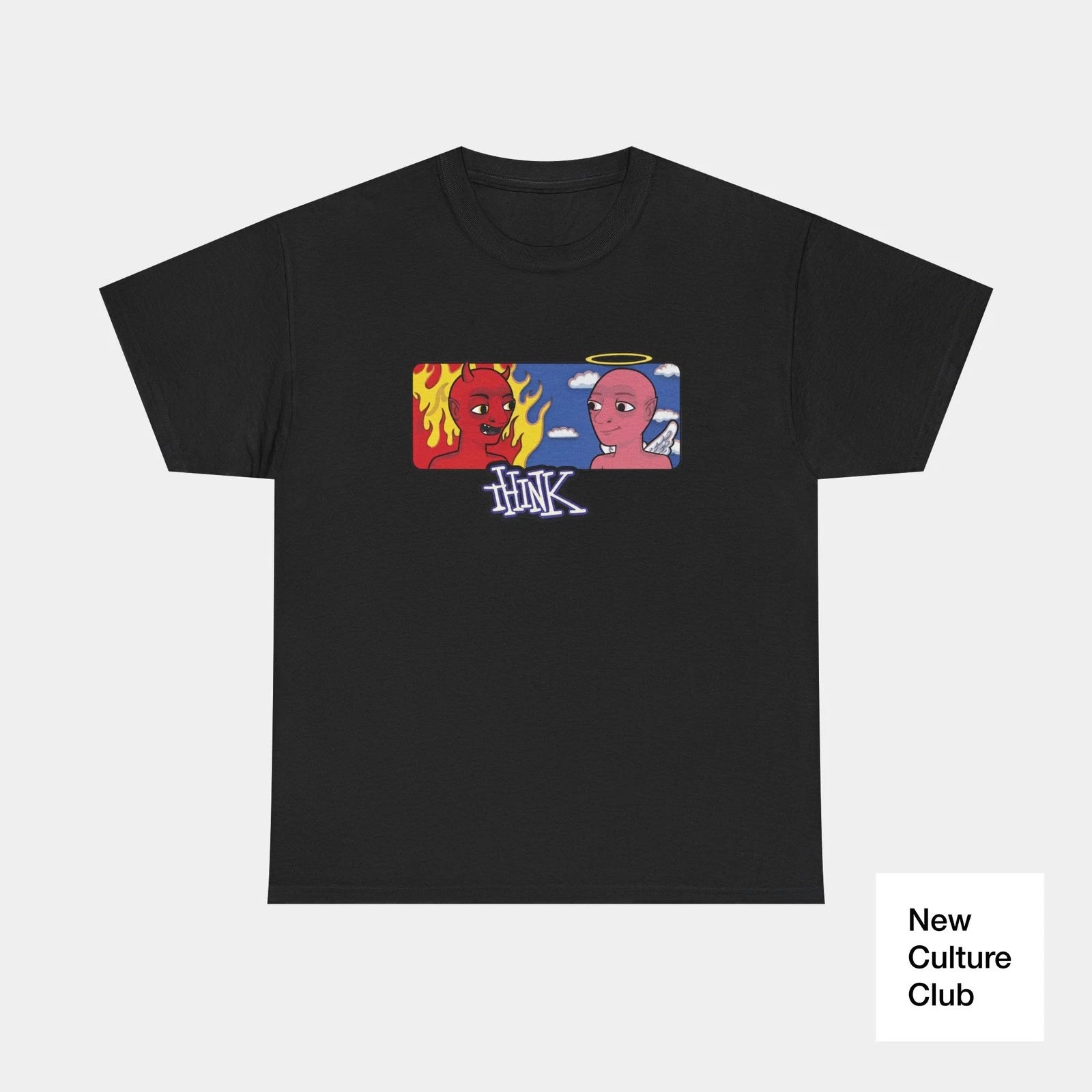 Think Devil Angel 1996 Skateboard Dan Drehobl Pro Classic T Shirt Print