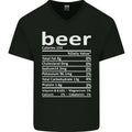 Funny Beer Nutritional Facts Alcohol Mens V-Neck Cotton T-Shirt