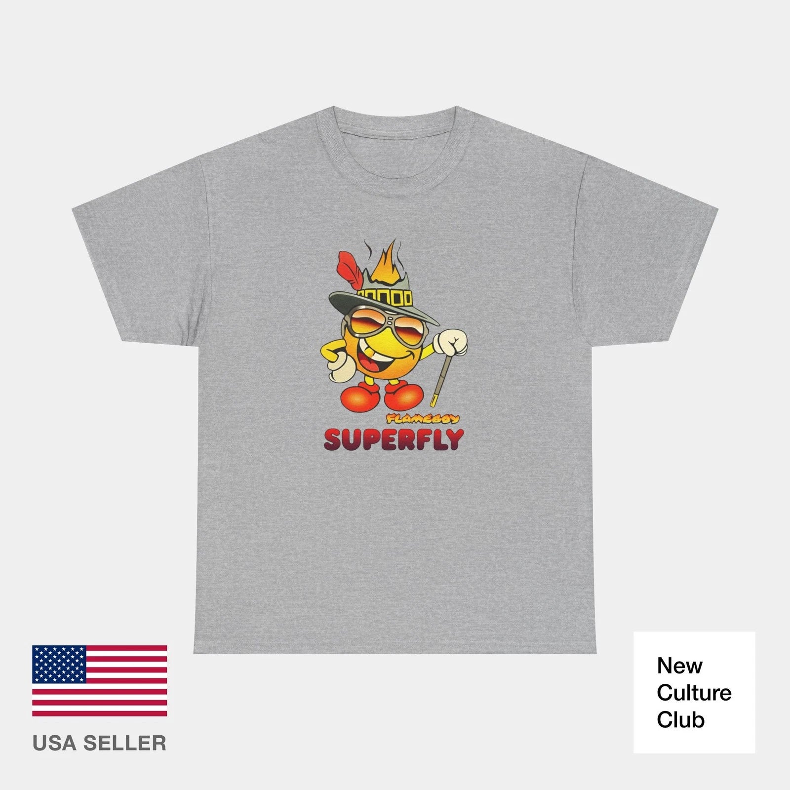 Superfly Flameboy World Industries 1997 Skateboard Classic T-Shirt Print