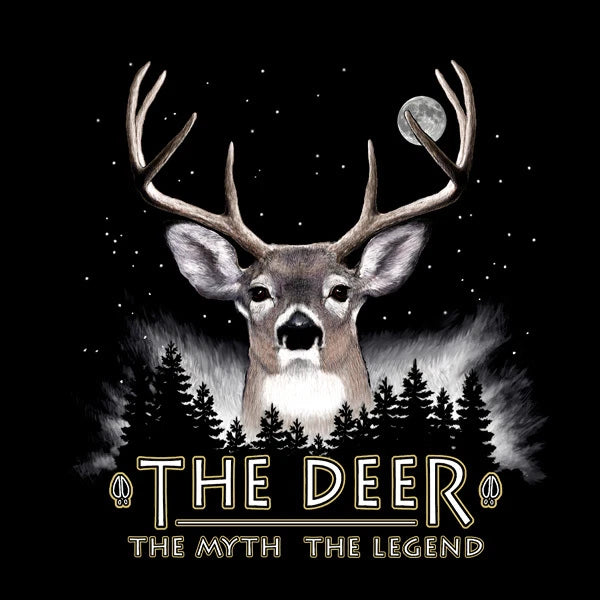 Deer T-shirt S M L XL XXL Wildlife NWT Forest NEW Black Legend Myth Cotton